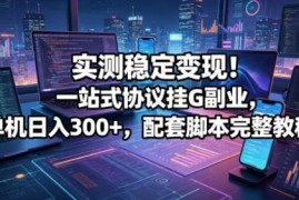 一站式协议挂机副业实操教程 单机稳定变现玩法全解析