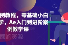 零基础AE从入门到进阶案例教程 覆盖软件操作特效插件实操