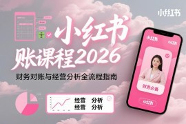 2026新版小红书对账课程 财务对账与经营分析全流程指南
