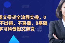 2024抖音图文带货全流程实操教程 0基础0粉丝无需出镜直播