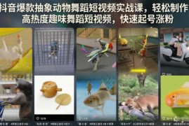 抖音抽象动物舞蹈短视频实战教程 新手低门槛起号涨粉实操课