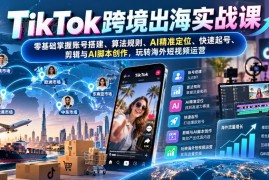 TikTok跨境出海实战课：零基础系统掌握海外短视频运营全技能