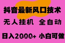 抖音无人直播挂机掘金项目详解 小白可操作长期稳定可批量复制