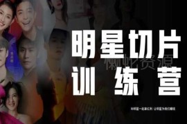 2023明星切片线上训练营 拆片剪辑运营全流程实操教学课程