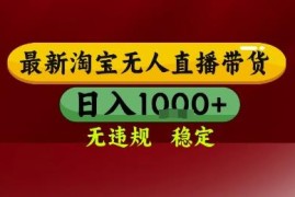 淘宝无人直播带货实操攻略 低门槛合规开播全天增收技巧