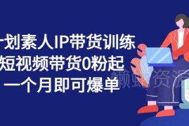 繁星计划素人IP带货训练营 短视频0粉起号爆单实操课程