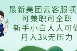 2025美团云客服实操指南 零基础新手可做兼职全职月入3k教程