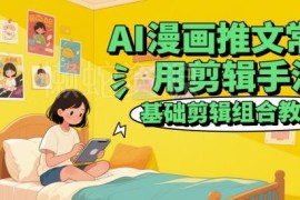 AI漫画推文常用剪辑手法教学 基础剪辑组合实操教程