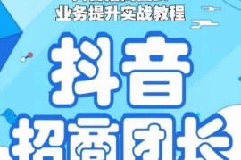 抖音招商团长业务提升实操教程 全流程运营到盈利玩法详解