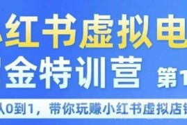 小红书虚拟电商从0到1实操教程 虚拟店铺开店运营全指南