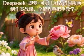 Deepseek+即梦+可灵组合教学 AI古诗词动画全流程制作实战课