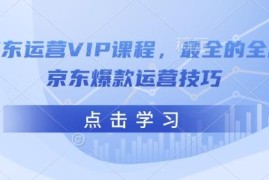 京东运营VIP全套系统课程 全链路爆款打造实操技巧合集