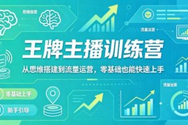 抖音王牌主播训练营教学 零基础从思维搭建到流量运营全攻略