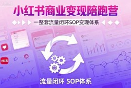 小红书商业变现陪跑营 全链路流量闭环SOP运营教程
