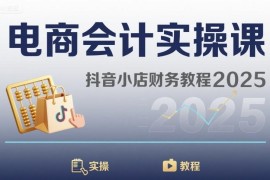 2025抖音小店财务实操教程 电商会计全流程做账技能课