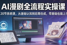 AI漫剧制作全流程实操课 20节系统课零基础也能上手