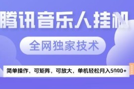 2025腾讯音乐挂机项目玩法详解 零基础上手稳定月入5k+
