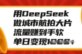 用DeepSeek制作城市航拍大片教程 流量变现实操方法详解