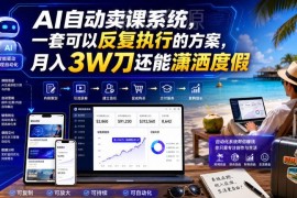 AI自动卖课系统实操教程 掌握Meta广告漏斗搭建被动营收体系