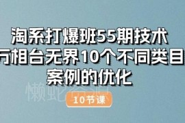淘系万相台无界10个不同类目优化案例 10节实操运营教程