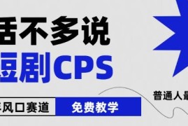 2024下半年微短剧风口项目解析 0基础小白入局实操教学指南
