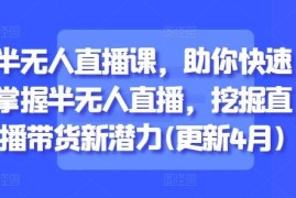 2025更新半无人直播实操课 零基础入门掌握直播带货技巧