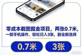 零成本手机操作酒店截图赚佣金 新手可做的稳定副业项目