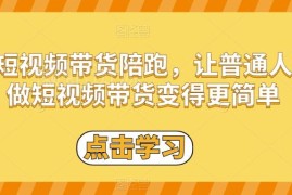 短视频带货陪跑实操课 零基础掌握流量规则避坑快速起号