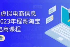 2023程哥虚拟电商信息圈课程 多平台虚拟店铺运营实操教程