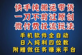 快手搬运带货实操方法分享 手机可操作适合零基础小白上手