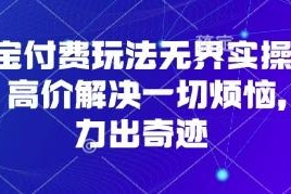 淘宝付费无界玩法实操课程 从选品到运营全流程教学