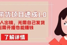 无需出镜发货开播 零基础图文带货项目完整实操教程