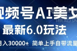 视频号AI美女6.0玩法实操 低门槛易上手自带流量可落地变现