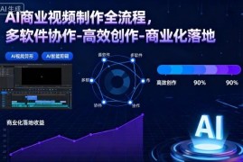 AI商业视频制作全流程2期教程 多软件协作高效创作商业化落地