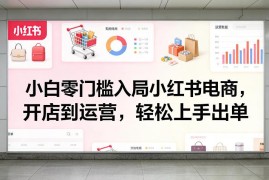 小红书电商小白零基础入门 从开店到运营全流程实操教程