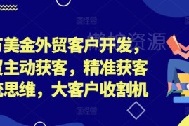 百万美金外贸客户开发教程 主动精准获客系统方法教学