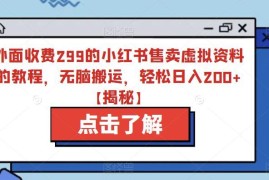 小红书虚拟资料项目全新玩法 引流私域长期变现实操教程