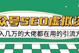 公众号SEO虚拟资料项目实操教程 低门槛可批量操作盈利