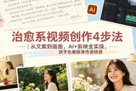 治愈系视频创作实操教程：AI+剪映4步法新手也能精准传递情感