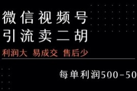 视频号售卖二胡教程实操项目 低售后易成交单利润超500
