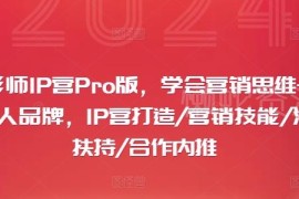 2024摄影师IP营Pro版课程 学营销思维打造个人IP实现变现