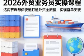 2026外贸业务员实操课程 两节课打通全流程助力新手首单突破