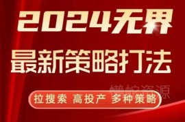 2024无界推广最新策略打法 拉搜索提投产全流程实操指南