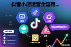 抖音小店从开通到运营全流程 新手可照搬的快速出单起店指南