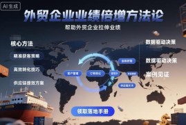 外贸企业业绩倍增实用指南 八步法搭建全链路经营增长体系