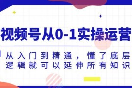 视频号0到1实操运营全指南 入门到精通底层逻辑详解