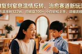 AI治愈反转情感短片玩法拆解 零基础低门槛涨粉变现全流程