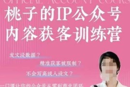 桃子IP公众号内容获客训练营第3期 手把手教你公众号从0到商业闭环
