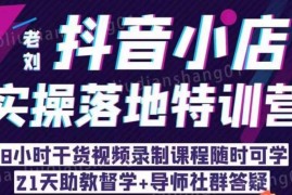 抖店商品卡流量实操特训营 抖音小店从入门到进阶干货课程