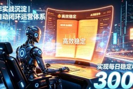 两年实战沉淀全自动闭环运营体系 稳定日收益300+方案揭秘